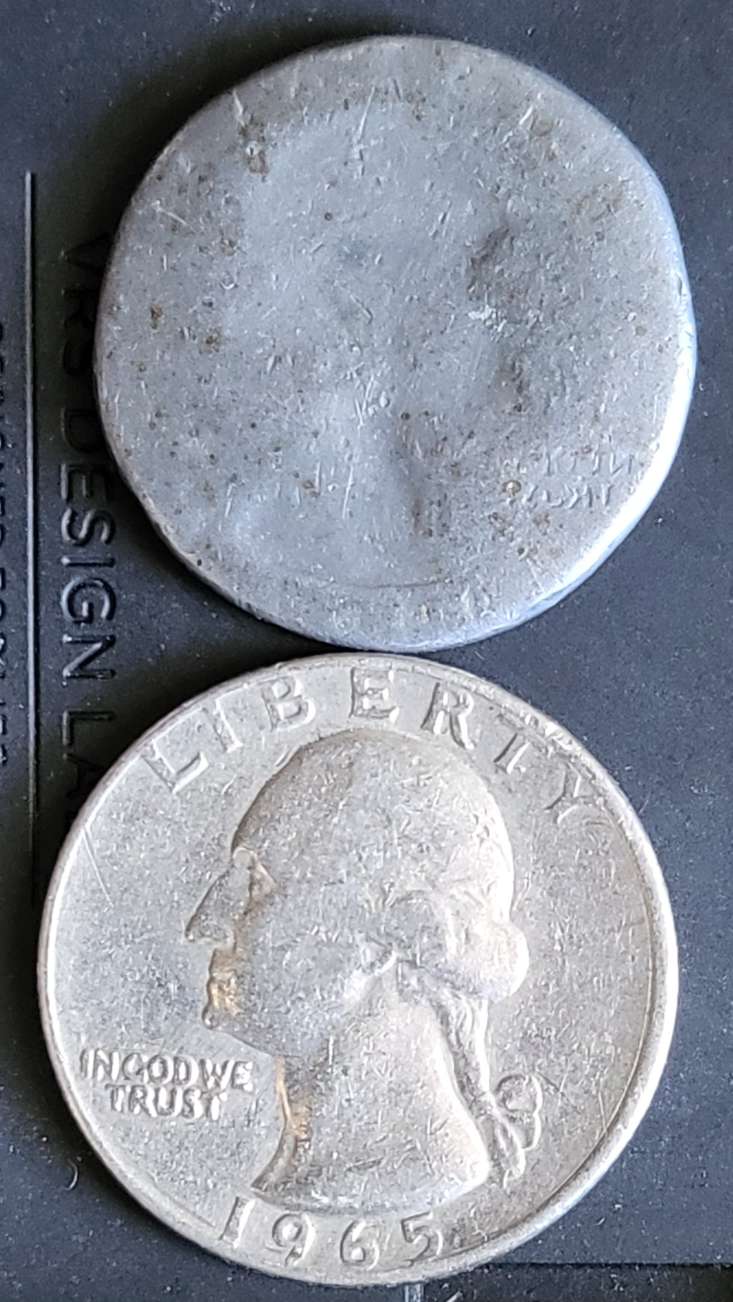 19?-Washington-Quarter-7.5gms-,-Obverse-And-Reverse-Are-Facing-Wrong-Direction